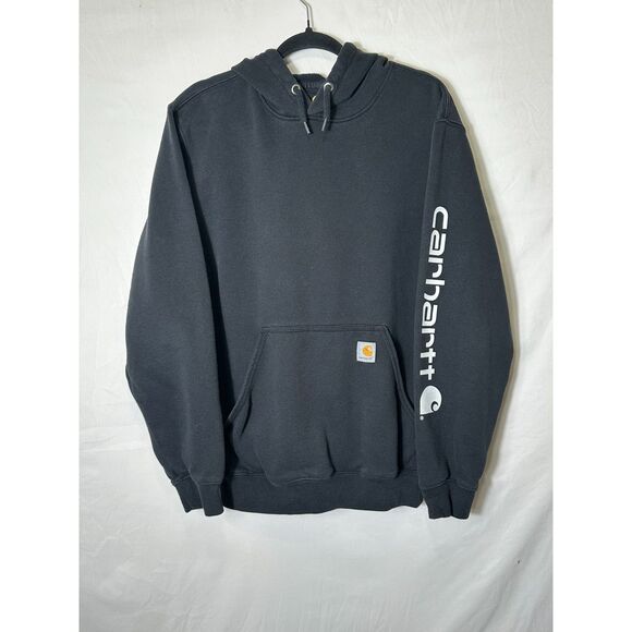 Carhartt Unisex Outdoor Pullover Mid Weight Black Hoodie Original Fit, Size S - Picture 1 of 4